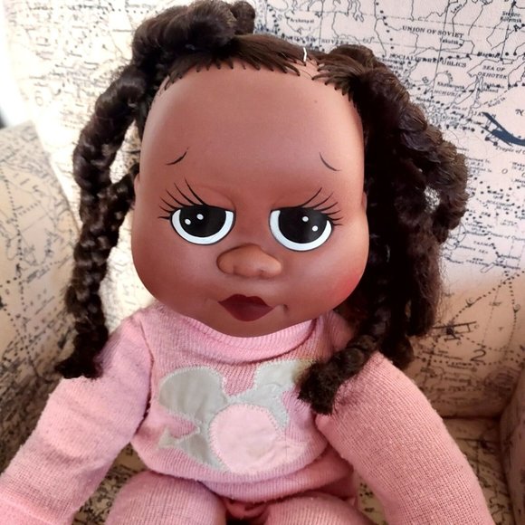 Vtg Eegee Goldberger Doll African American Girl Doll 21" - Picture 2 of 11